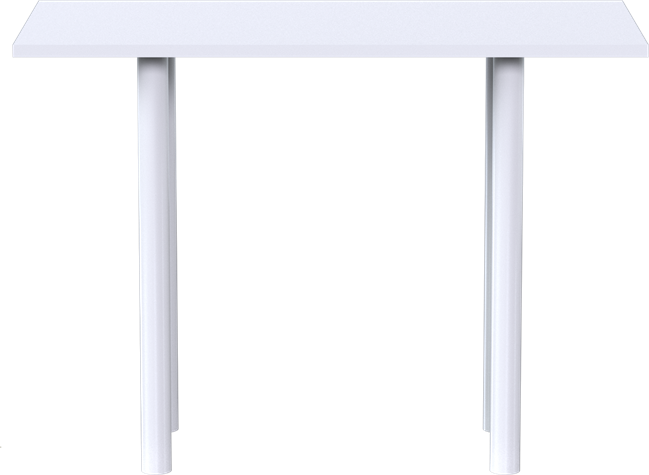 Pluto Rectangular Bar Table - White Frame